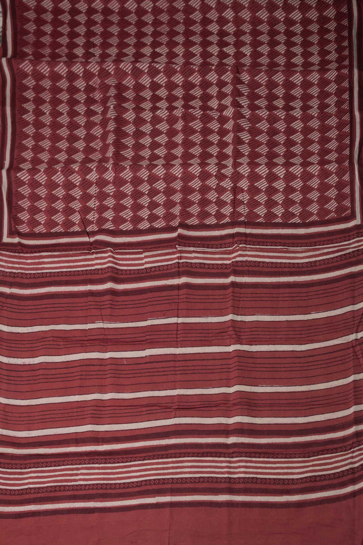 Block Printed Cotton Saree - Matkatus 