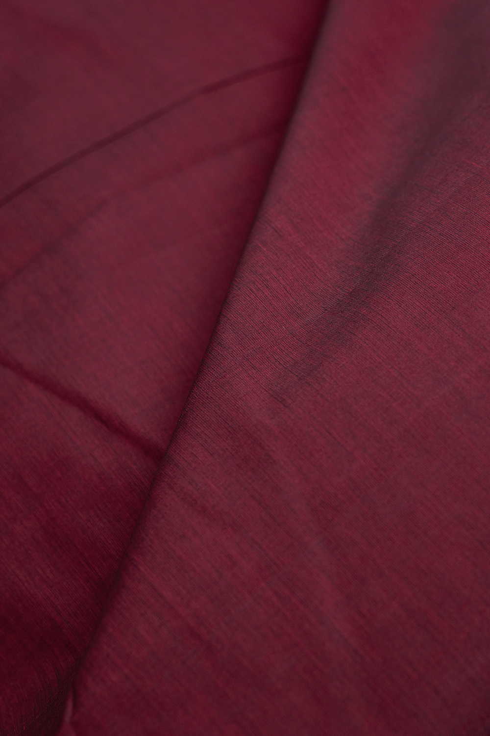 Blackish Maroon Mangalagiri Border Cotton Fabric