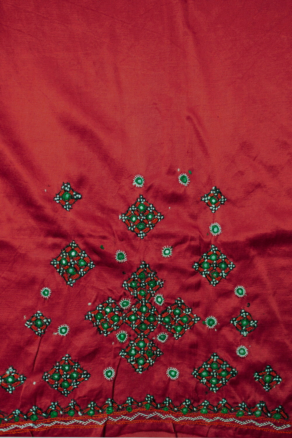 Dark Pink Kutch Embroidered Mashru Silk Blouse