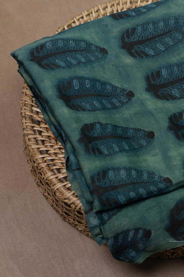 Block Printed Modal Silk Fabric - Matkatus 