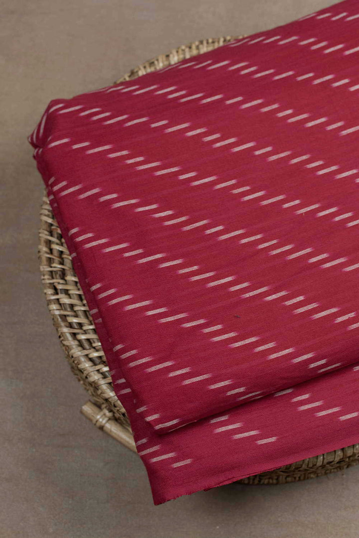 Candy Red Ikat Cotton Fabric - 1.25m