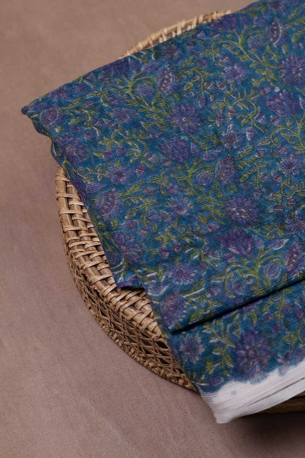 Block Printed Kota Fabric - Matkatus 