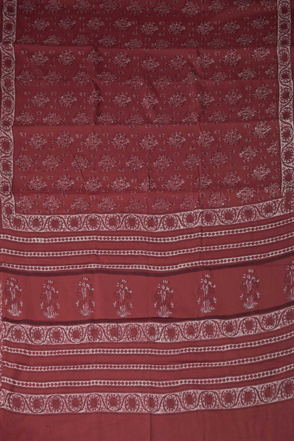 Block Printed Cotton Saree - Matkatus 