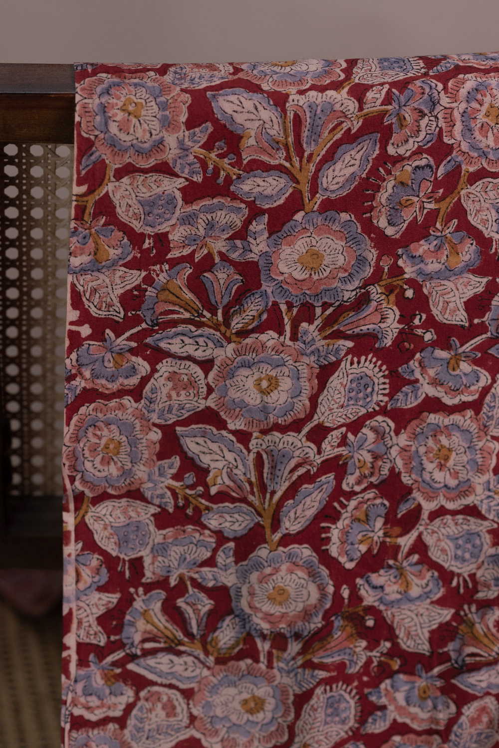 Floral Garden Printed kalamkari Cotton Fabric