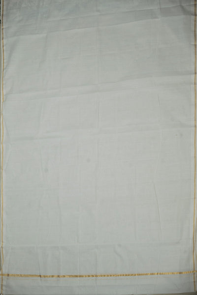 Zari Border Handwoven Cotton Dhoti with Handwoven Linen Shirt