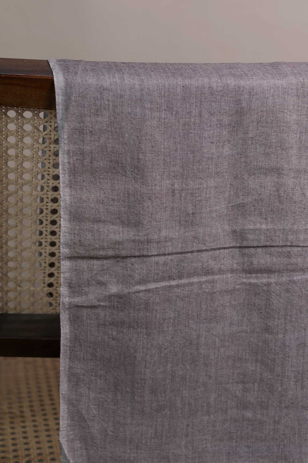 Mauve Grey Handwoven Mul Cotton Fabric