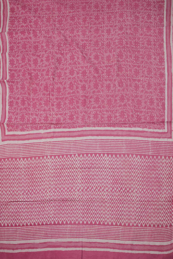 Block Printed Cotton Saree - Matkatus 
