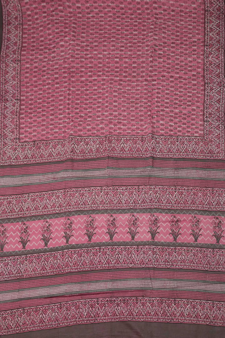 Block Printed Cotton Saree - Matkatus 