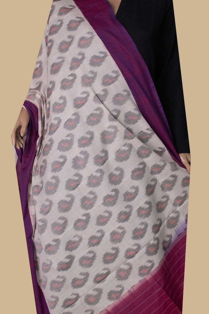 Ikat Cotton Dupatta - Matkatus 