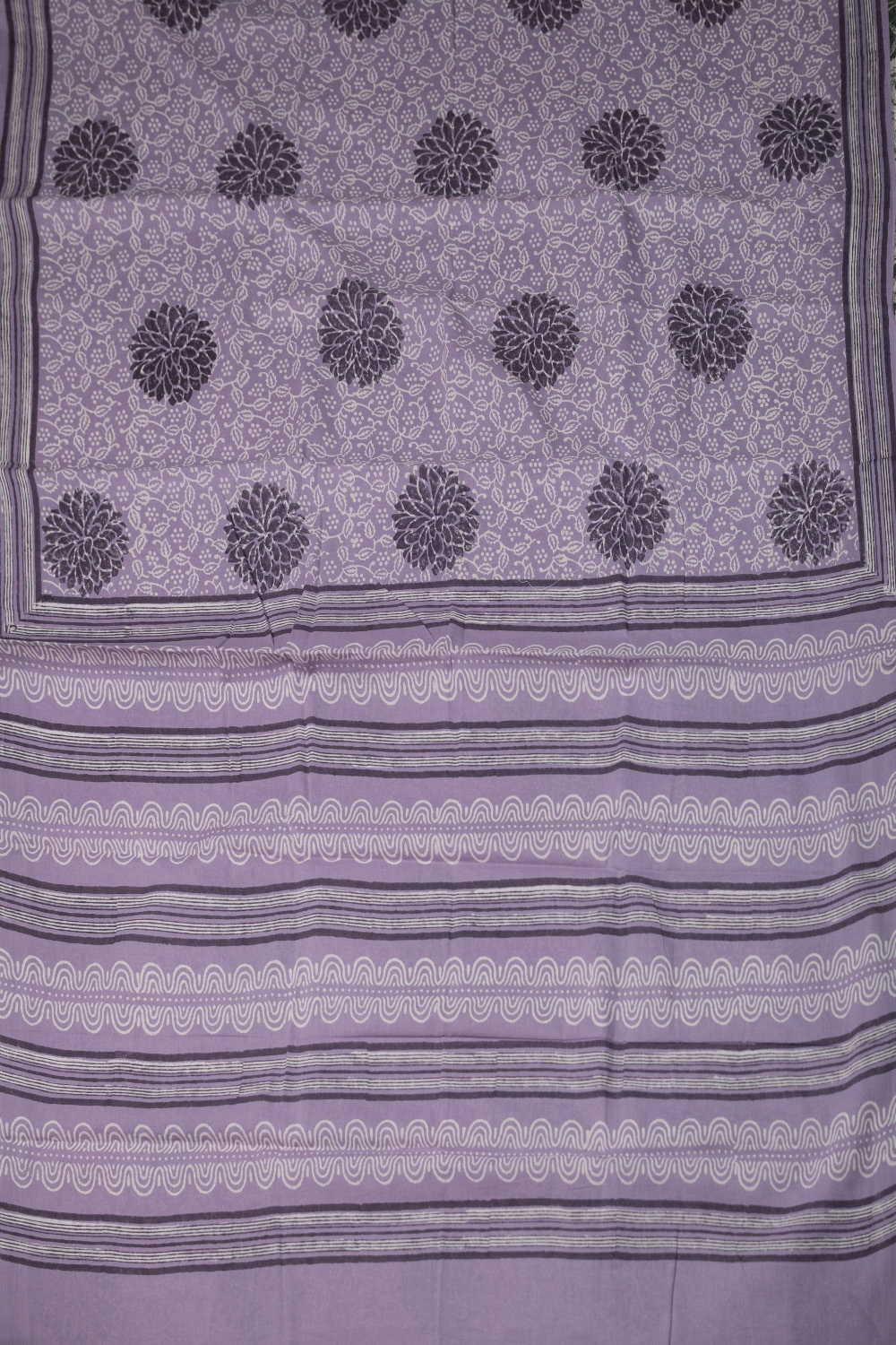 Block Printed Cotton Saree - Matkatus 