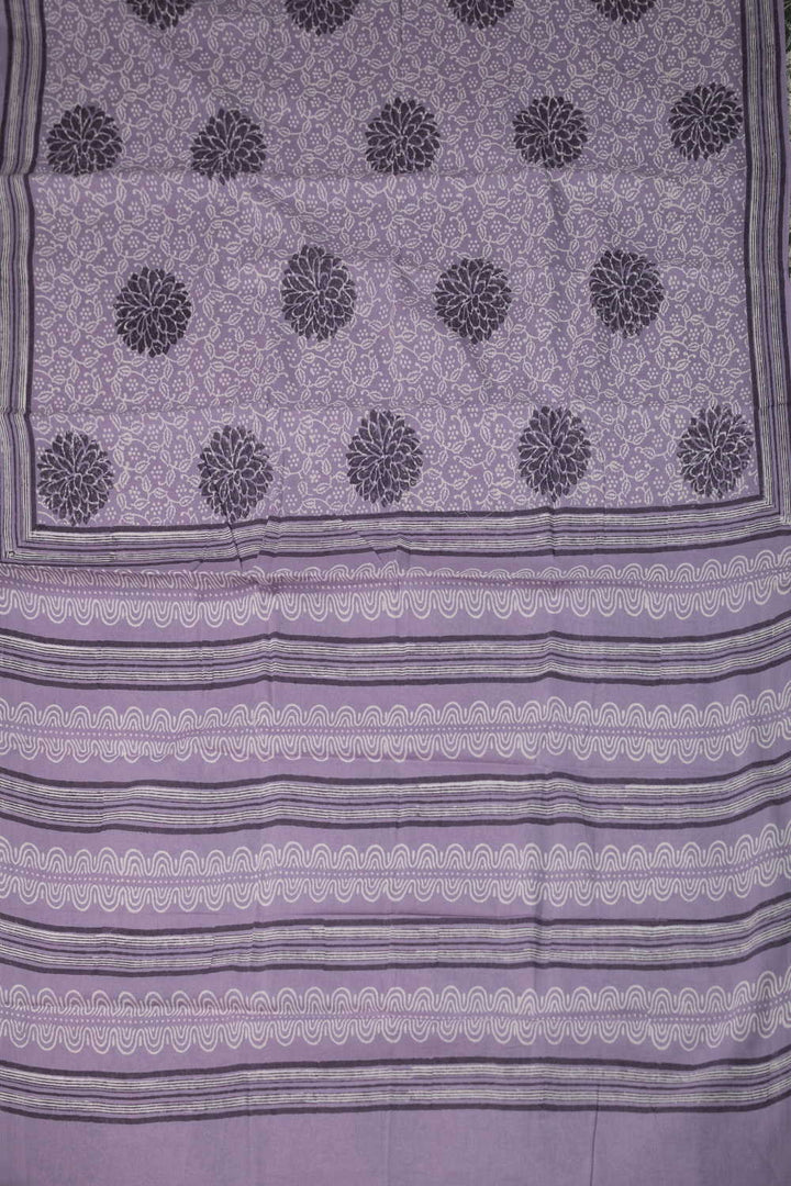 Block Printed Cotton Saree - Matkatus 