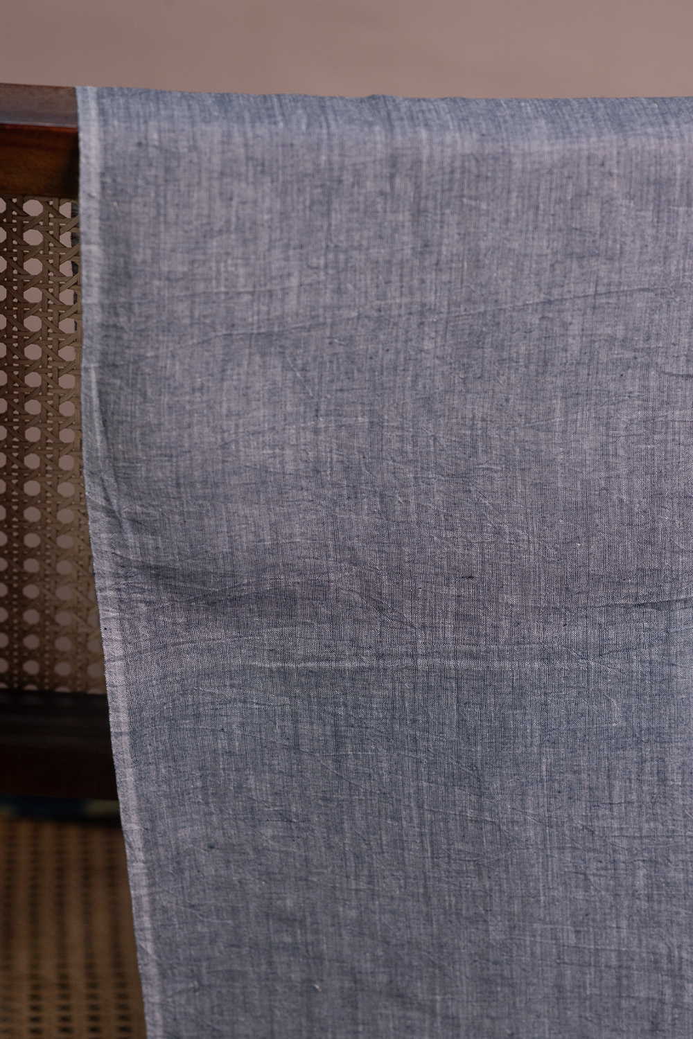 Mauve Grey Handwoven Mul Cotton Fabric