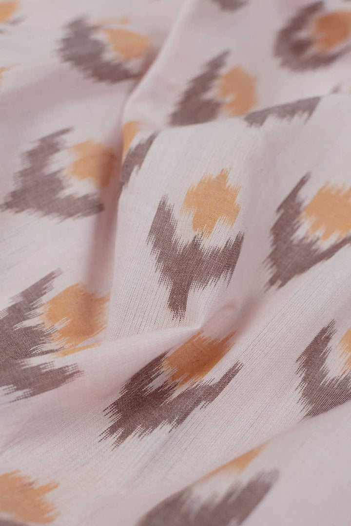 Butta on Mild Baby Pink Ikat Cotton Fabric - 0.5m