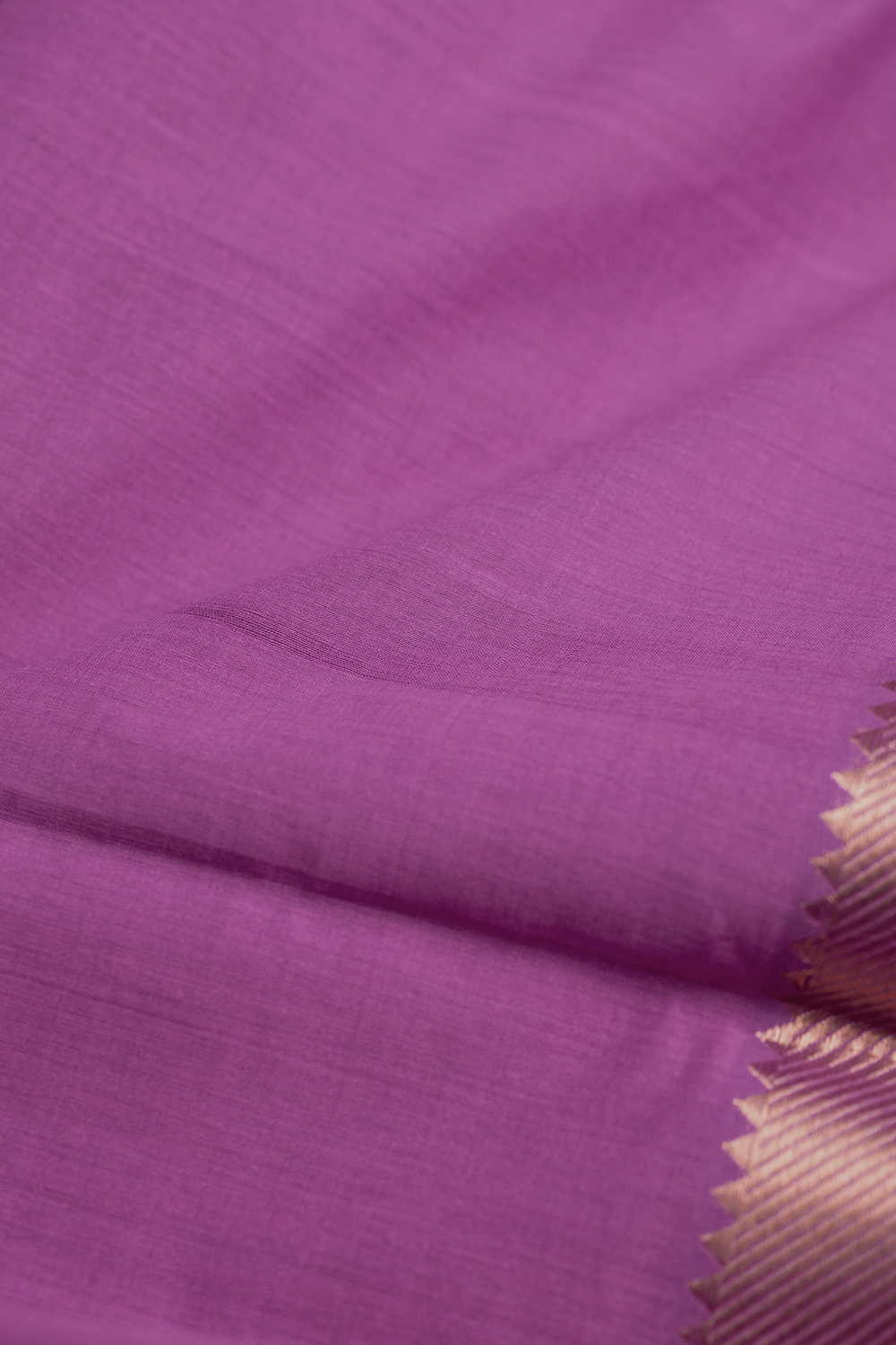 Shades of Onion Pink Mangalagiri Border Cotton Fabric