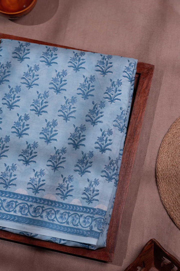 Block Printed Cotton Saree - Matkatus