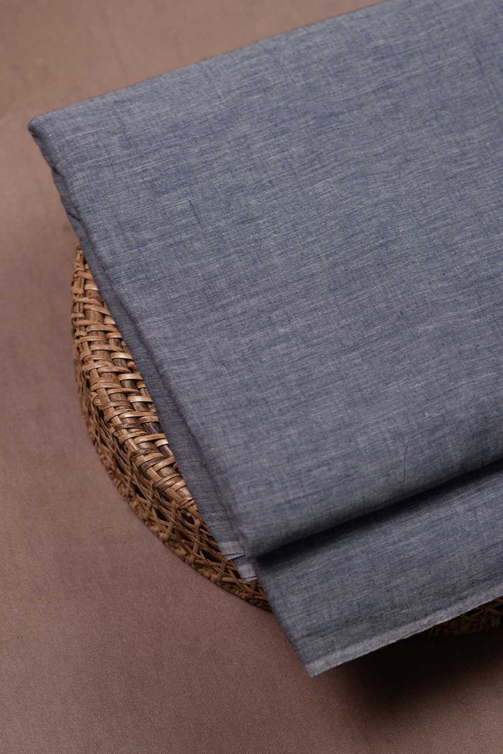 Mauve Grey Handwoven Mul Cotton Fabric