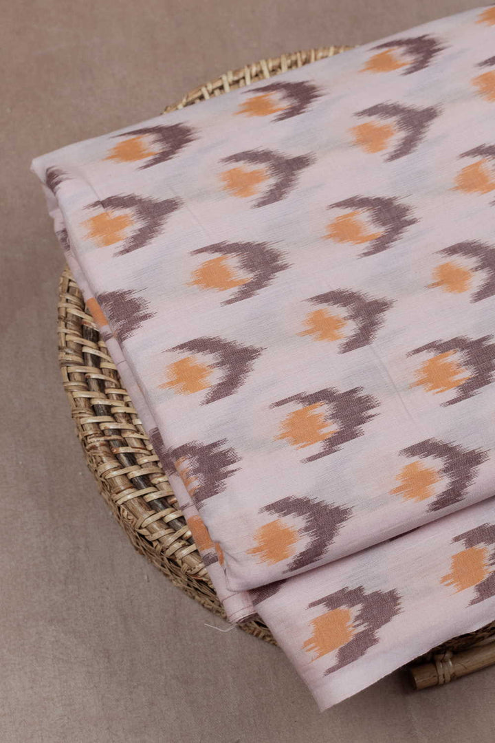 Butta on Mild Baby Pink Ikat Cotton Fabric - 0.5m