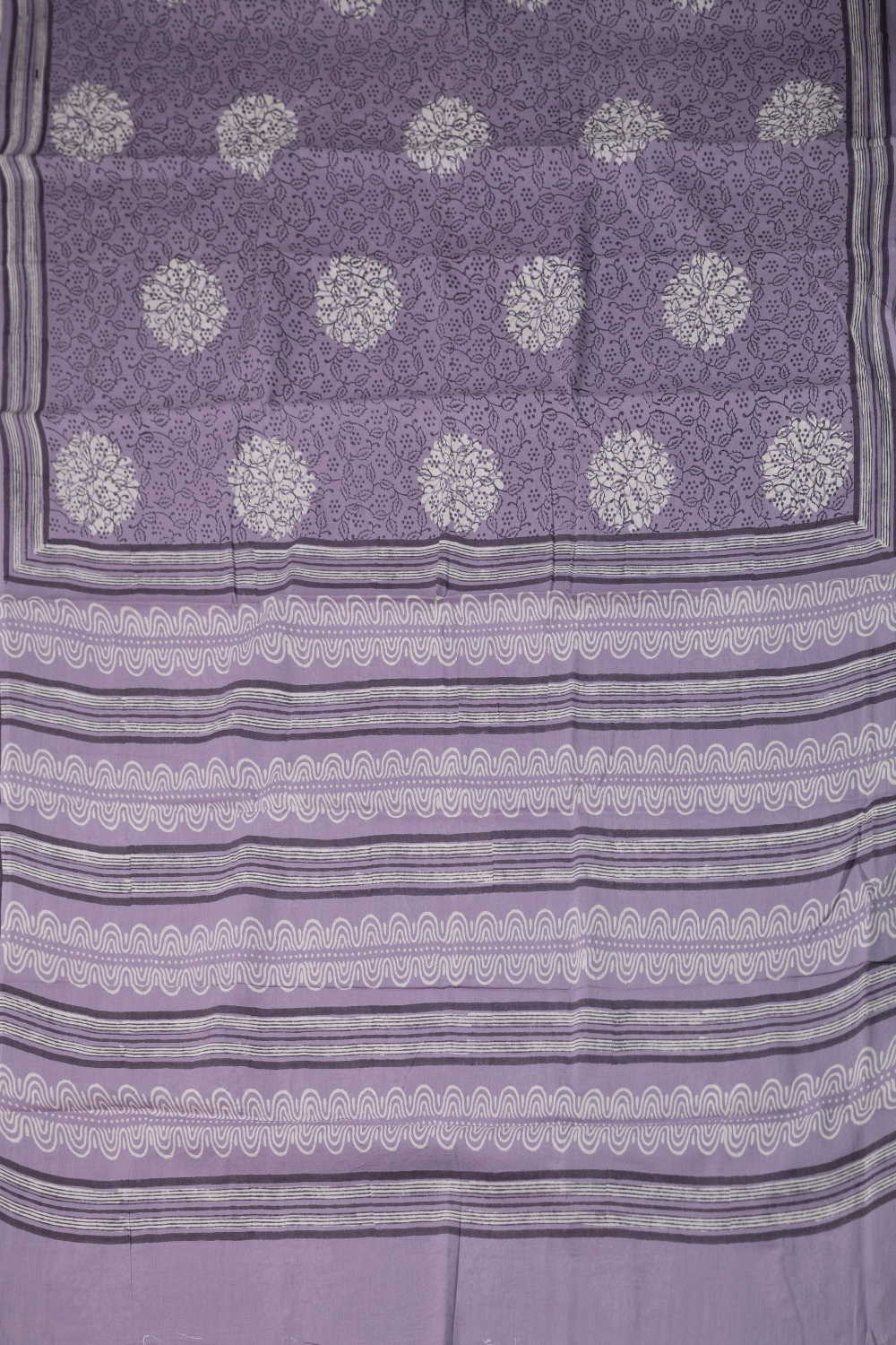 Block Printed Cotton Saree - Matkatus 