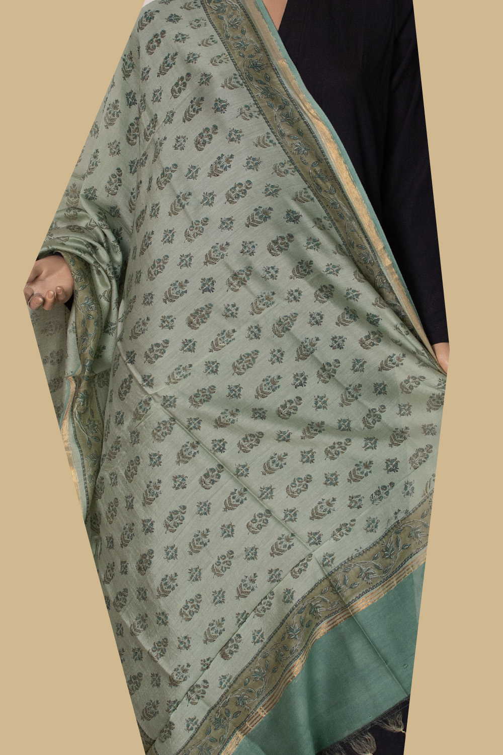 Chanderi silk Cotton Dupatta - Matkatus