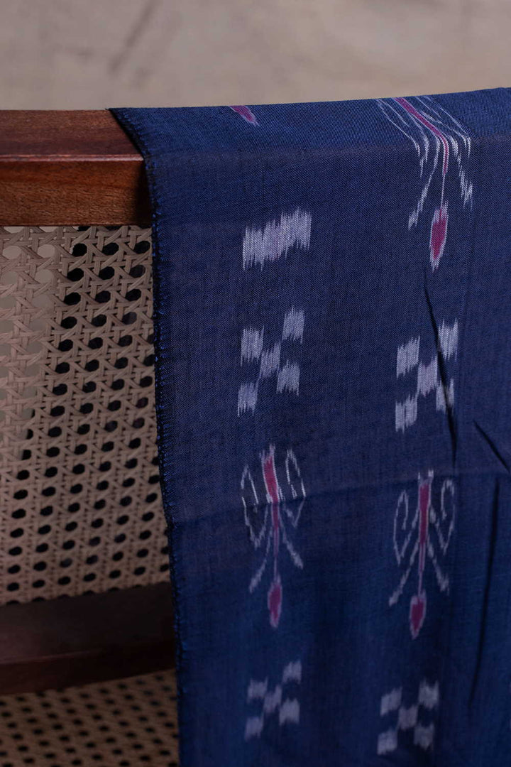 Oxford Blue Orissa Ikat Cotton Fabric