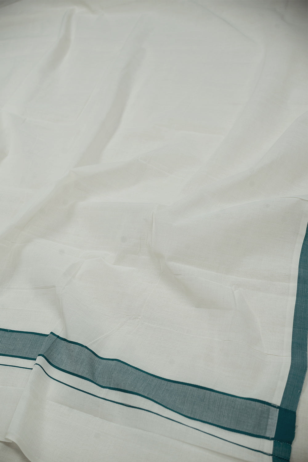 Green Bordered Handwoven Dhoti with Green Handspun Shirt