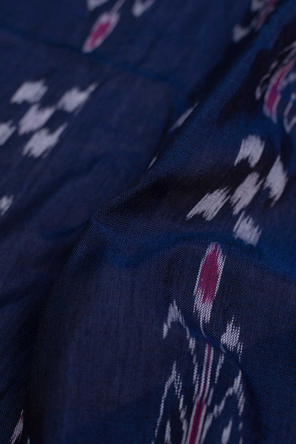 Oxford Blue Orissa Ikat Cotton Fabric