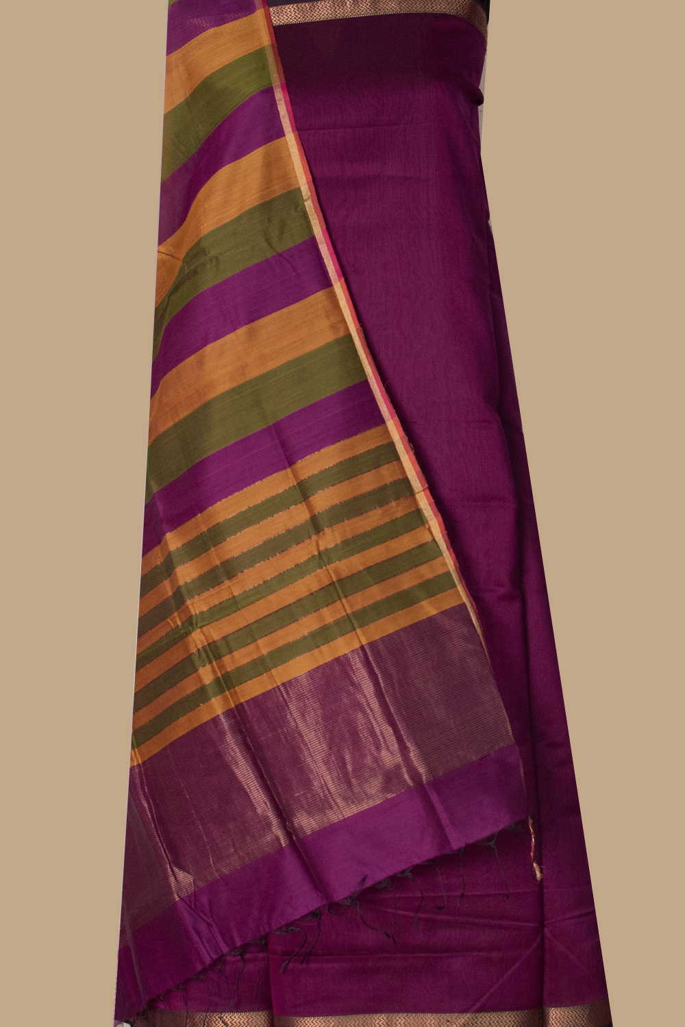 Maheshwari Silk Cotton Top & Dupatta - Matkatus 