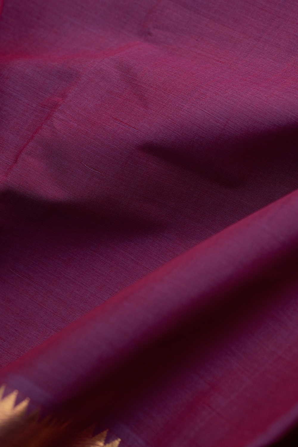 Purple Shade Mangalagiri Border Cotton Fabric