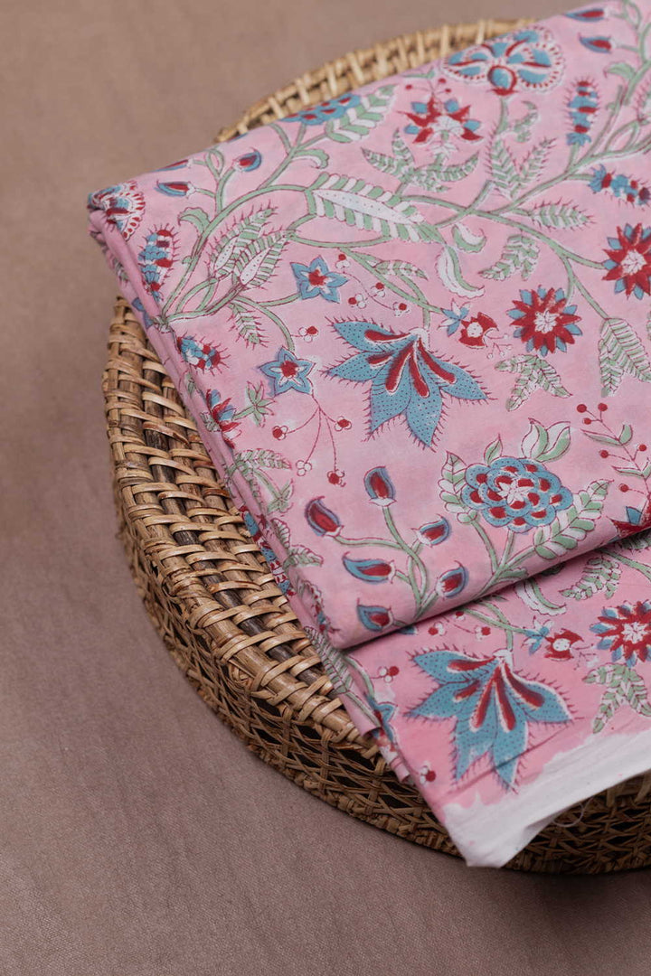 Jaipur Sanganeri printed cotton fabric - Matkatus 