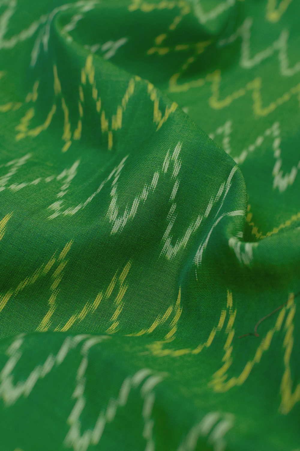 Parakeet Green Ikat Cotton Fabric