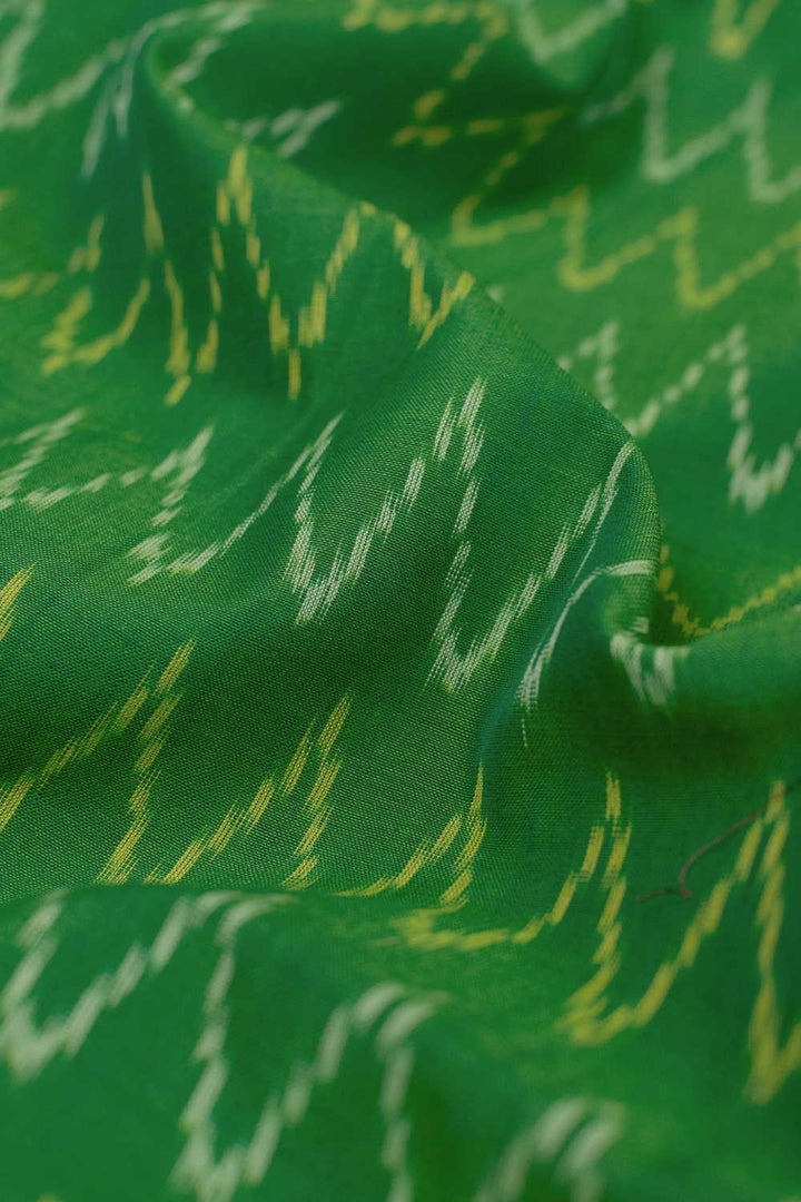 Parakeet Green Ikat Cotton Fabric