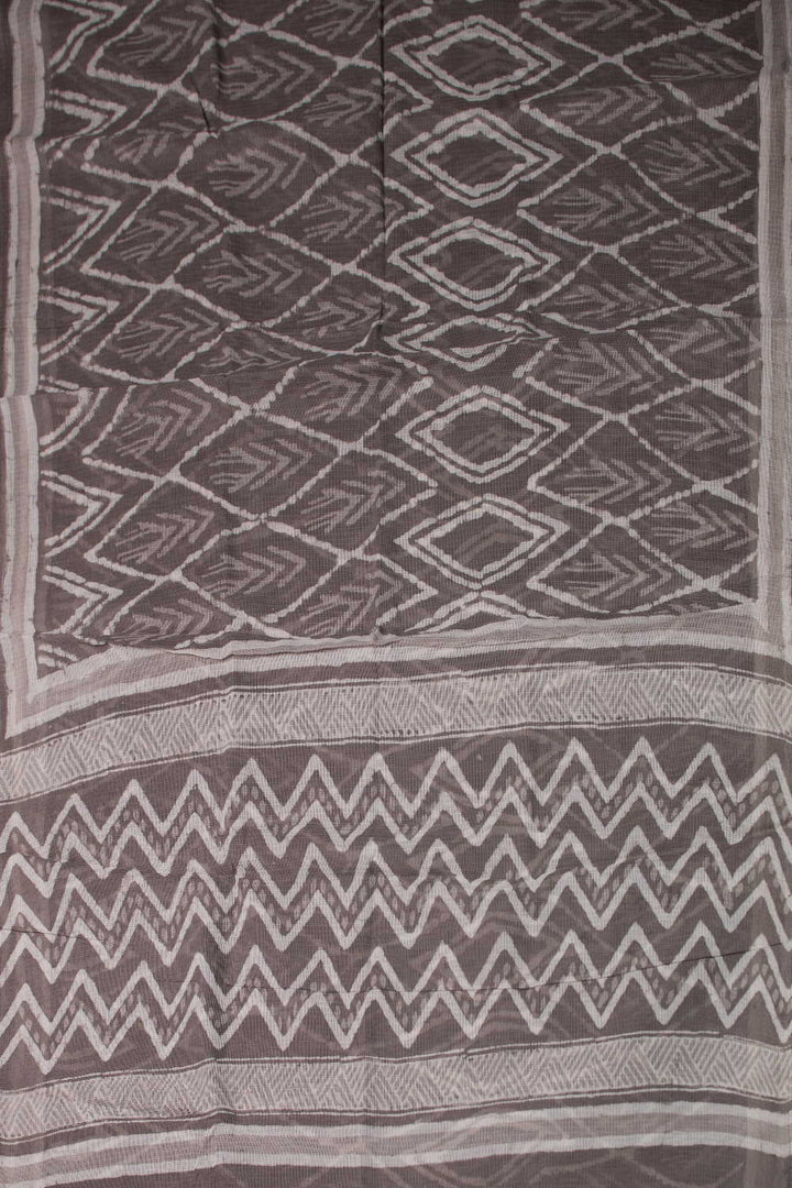 Block Printed Cotton Saree - Matkatus 