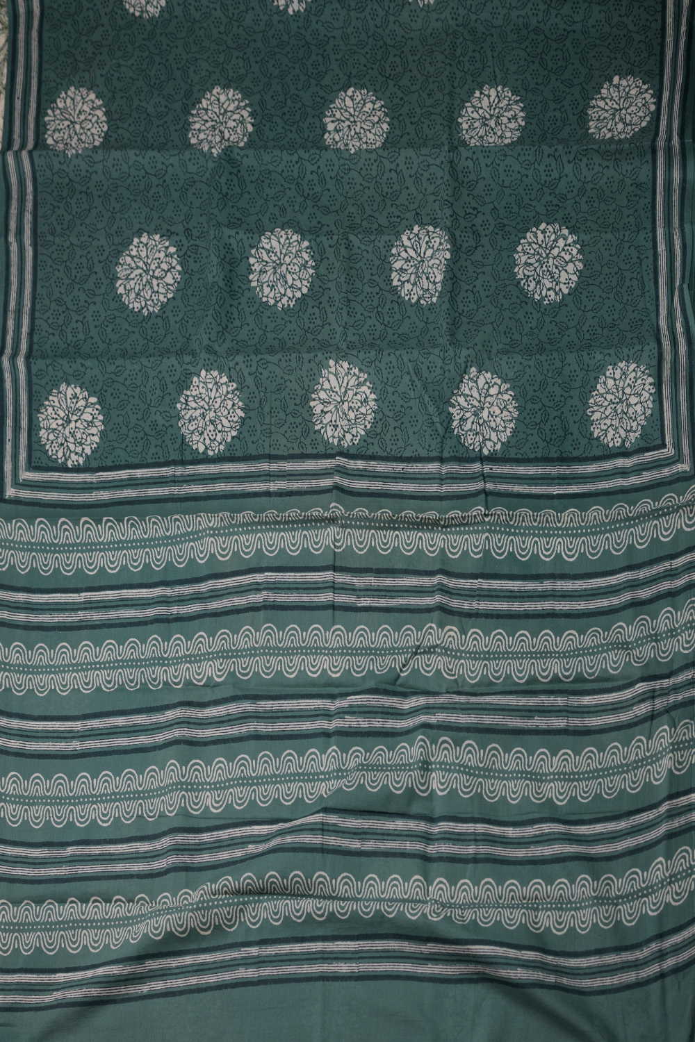 Block Printed Cotton Saree - Matkatus 