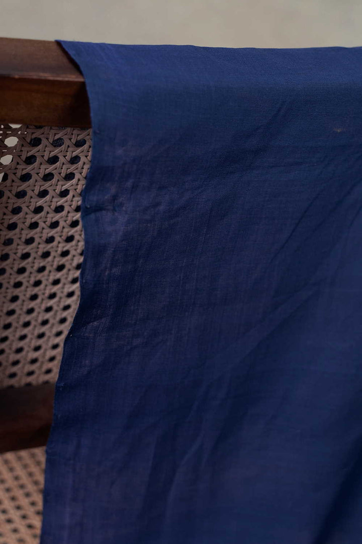 Dark Blue Mangalagiri Cotton Fabric