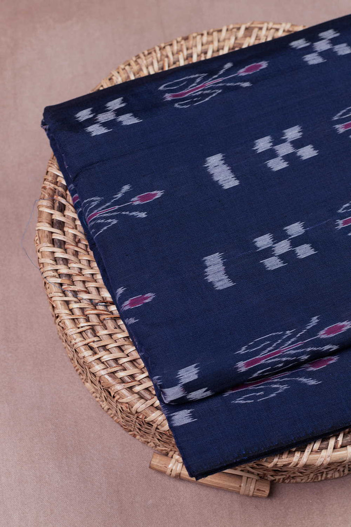 Oxford Blue Orissa Ikat Cotton Fabric