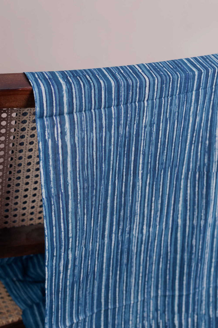 Stripe Pattern Dabu Cotton Fabric-1.7 M
