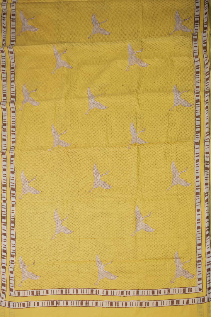 Block Printed Cotton Saree - Matkatus 