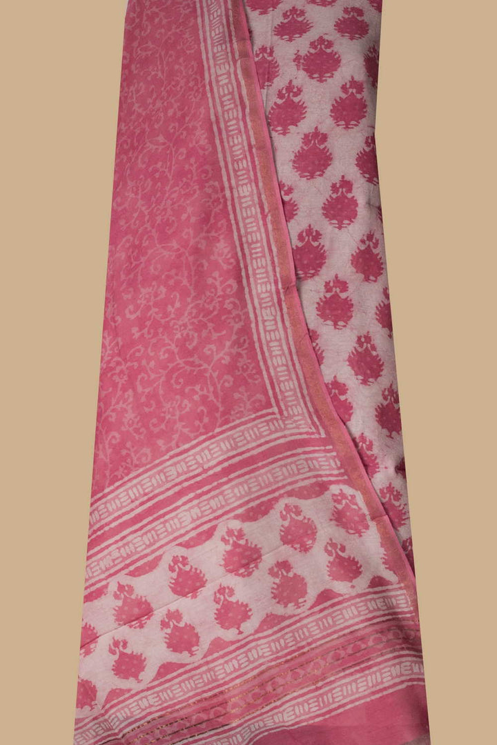 Block Printed Chanderi Suits - Matkatus