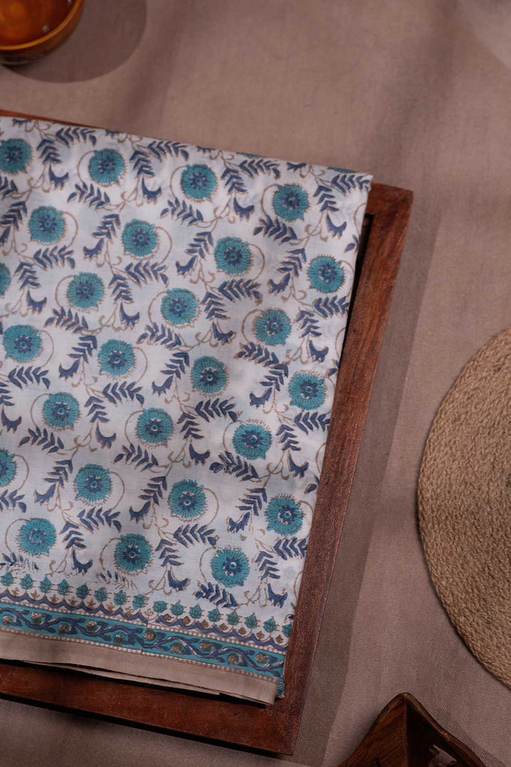 Block Printed Cotton Saree - Matkatus