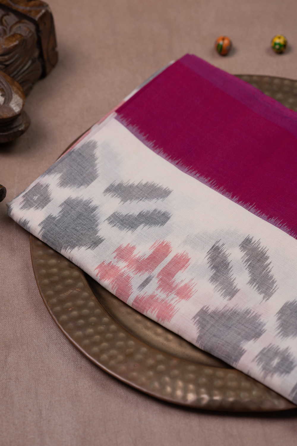 Ikat Cotton Dupatta - Matkatus 