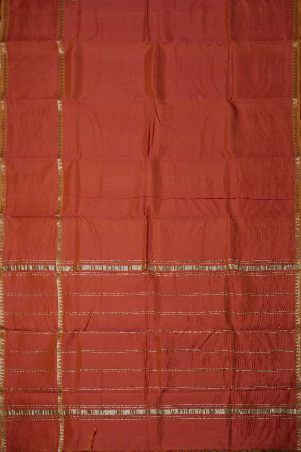 Orange Mangalagiri Silk Cotton saree