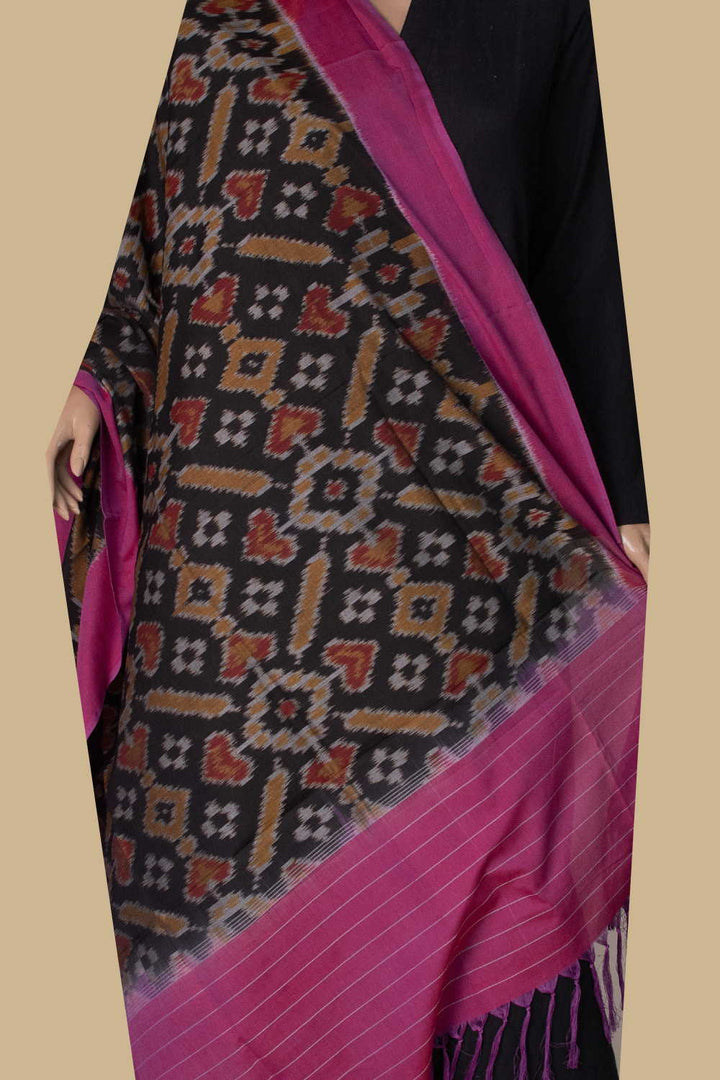 Ikat Cotton Dupatta - Matkatus 