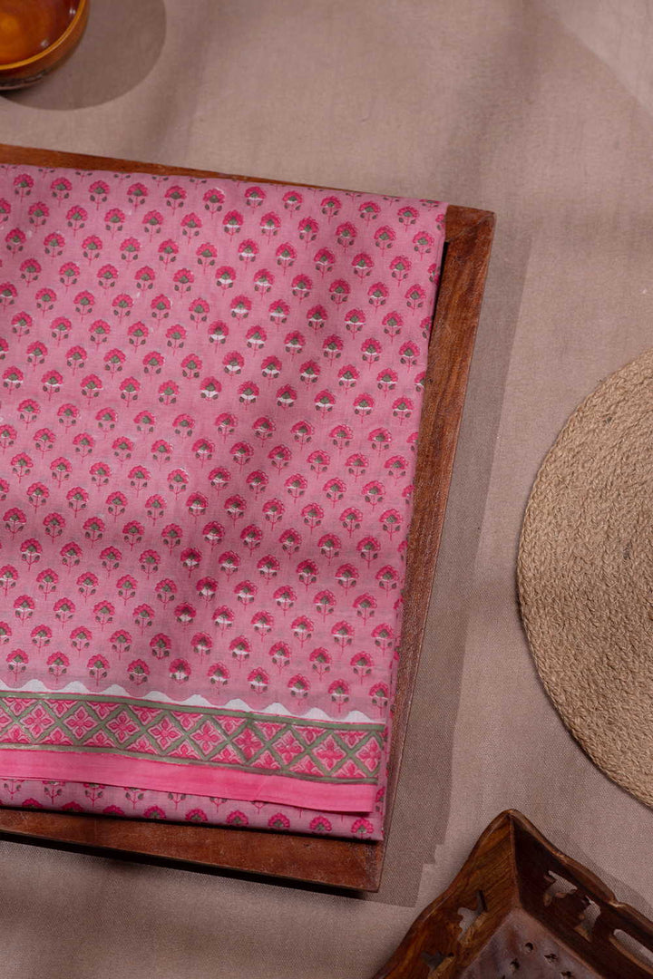Block Printed Cotton Saree - Matkatus
