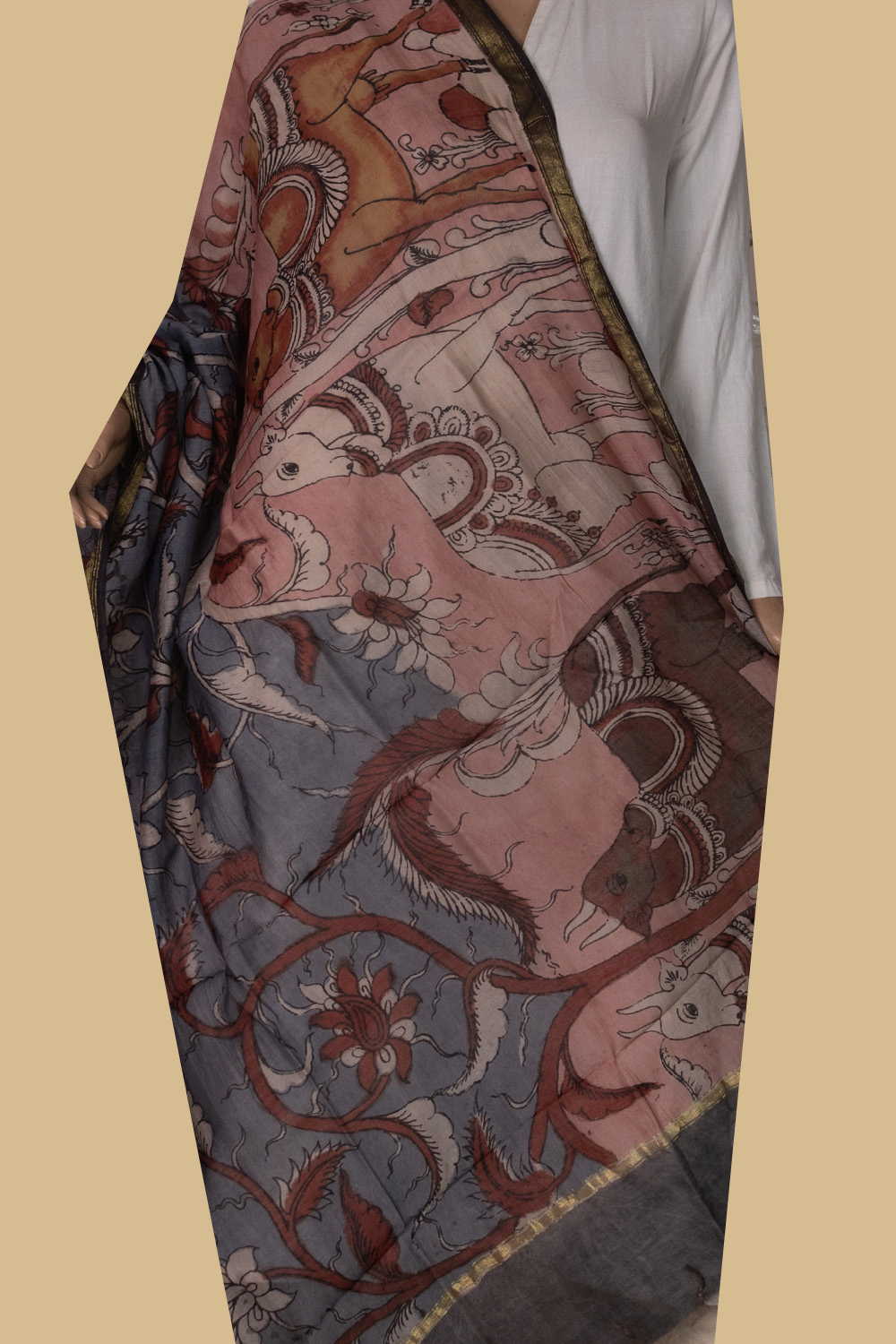 Hand Painted Dupatta - Matkatus 