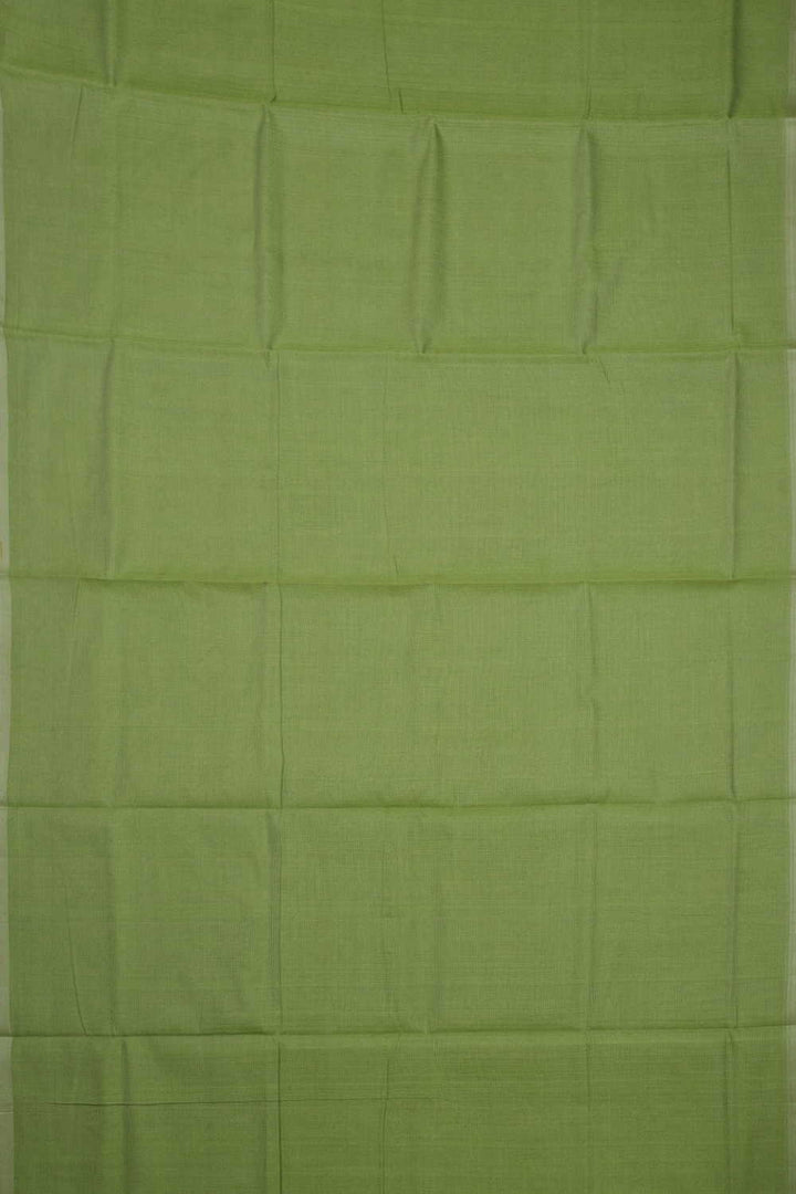 Apple Green Mangalagiri Cotton saree with Dabu Blouse