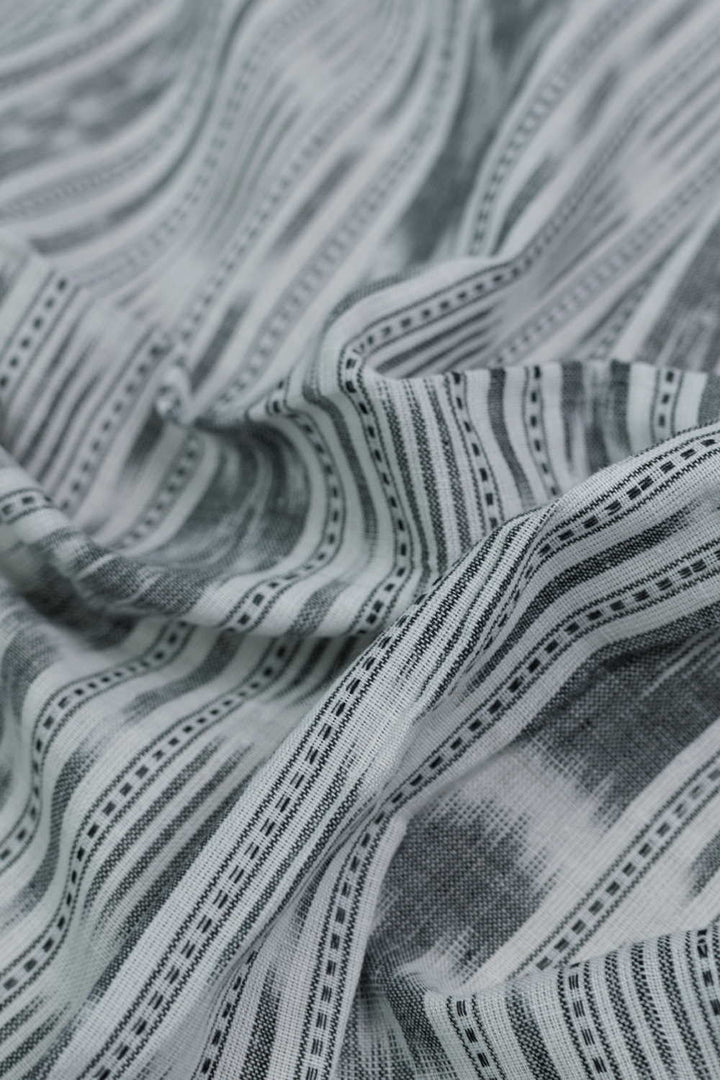 Snow Cream Orissa Ikat Cotton Fabric
