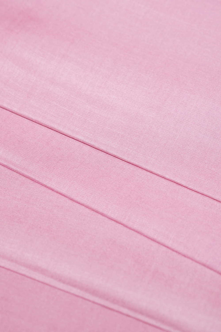 Shiny Pink Handwoven Silk Fabric