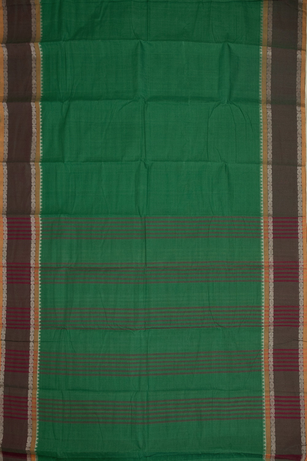 Leaf Green Handwoven Cotton saree