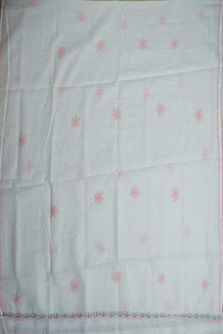 Off-White Embroidered Chikankari Top & Dupatta
