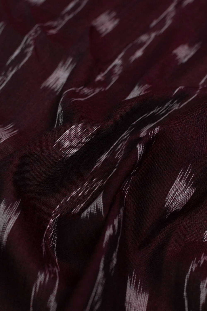 Deep Maroon Orissa Ikat Cotton Fabric